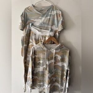 Aerie 3 Piece Bundle- Sunwashed Desert Camo Sweat Set